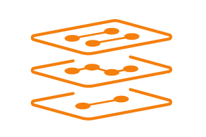 Ícone de camadas laranja