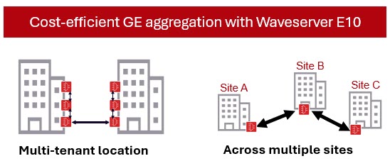 Cost-efficient GE aggregation with Waveserver E10