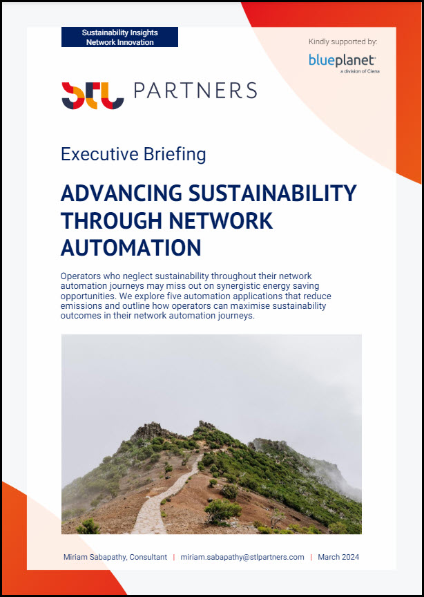 Accelerating sustainability through network automation