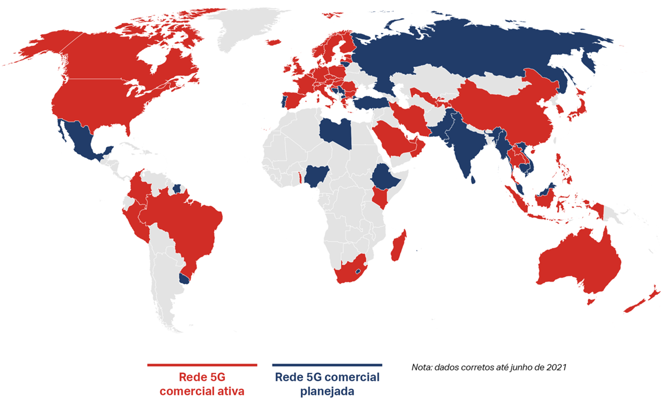 GSMA 5G Map in Portuguese