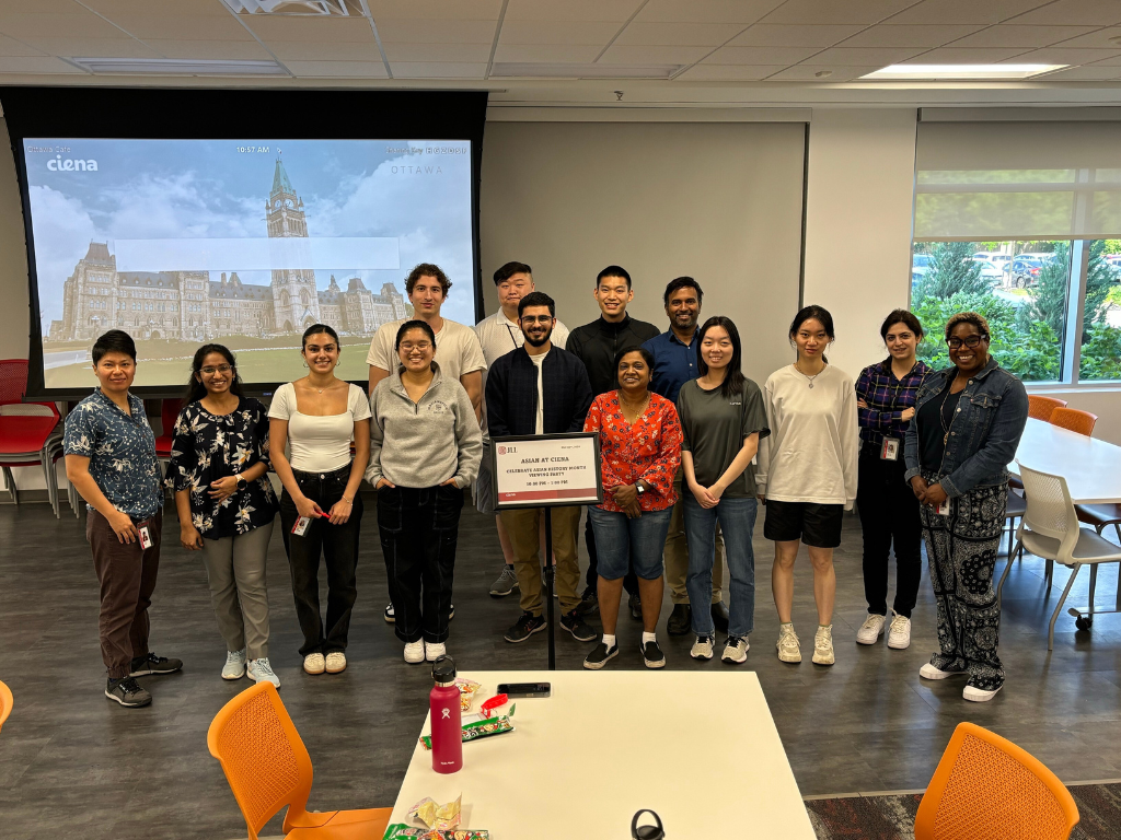 A group of employees in the Ottawa office