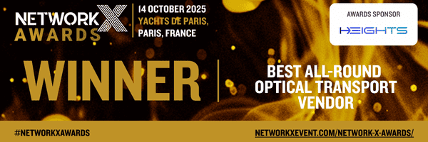 image of the Network X 2025 Award for the best all round optical transport vendor